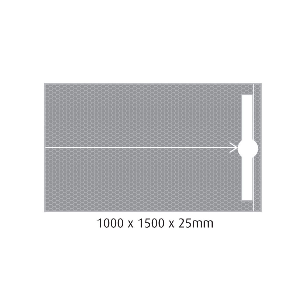 MARMOX Ready to Tile Over Shower Base 1mx1.5m | Trough Drain Traverse
