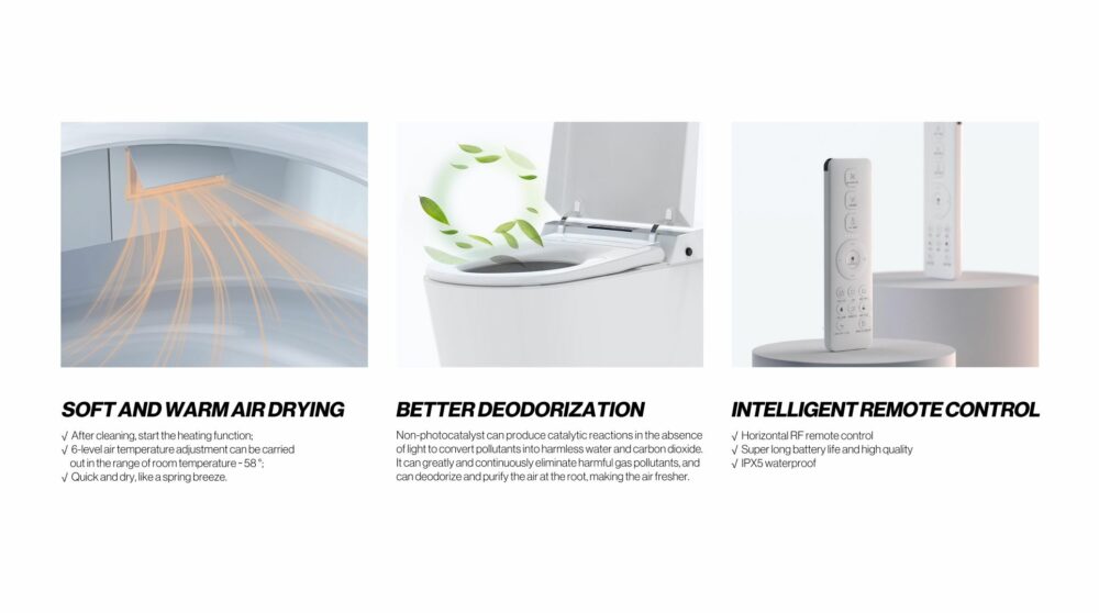 ARUVO™ ELYSIA Wall Hung In-wall Intelligent Toilet Suite - Image 23