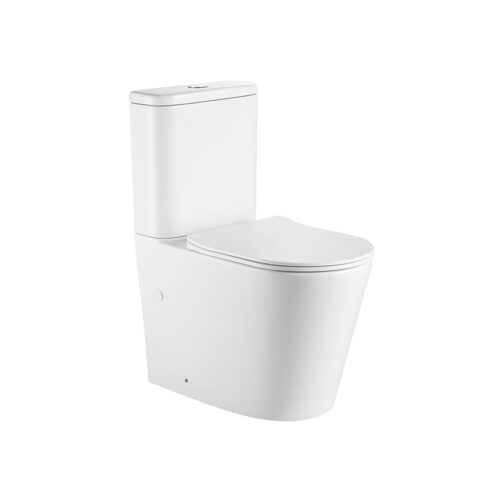 ARUVO™ StreamFLOW® Rimless Aeron X1 BTW Toilet Suite | Matte White