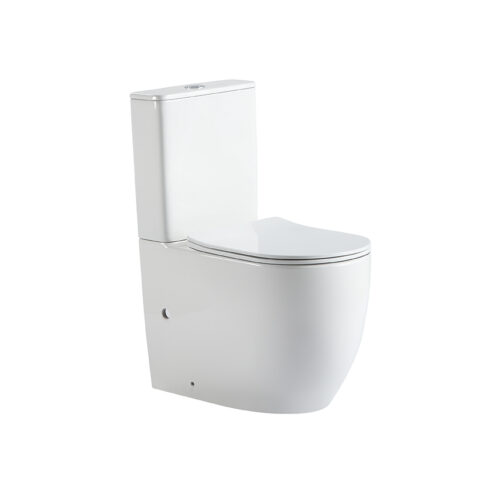 ARUVO™ VortekCLEAN® Rimfree Flo T2 BTW Toilet Suite | Gloss White