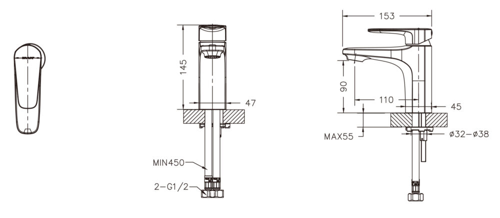 BRAVAT Source Basin Mixer | Colour Options - Image 2