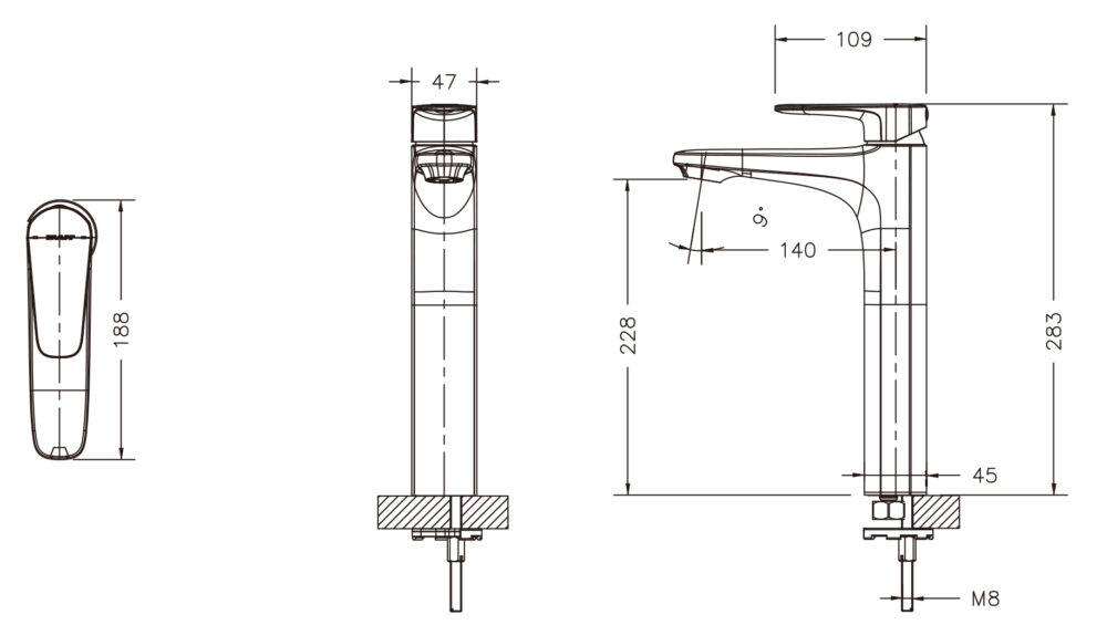 BRAVAT Source High Basin Mixer | Colour Options - Image 4
