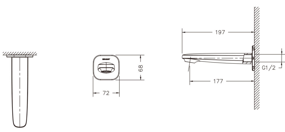 BRAVAT Source Bath Spout | Colour Options - Image 4