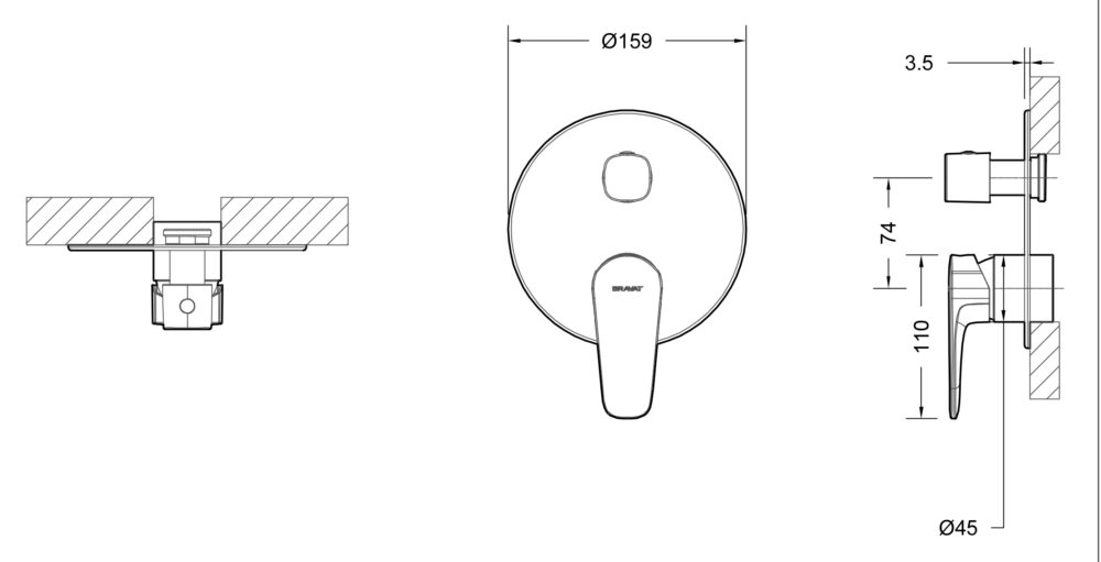 BRAVAT Source Shower/Bath Mixer with Diverter | Colour Options - Image 4