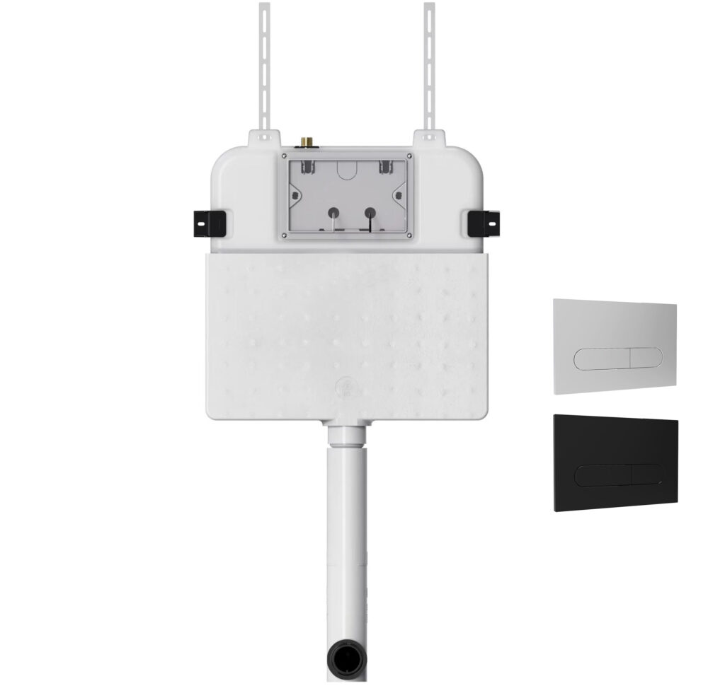 ARUVO® Inwall Cistern Vero IWC80 VERO Mechanical Slim In-Wall Cistern + Dual Flush Plate Colour Options