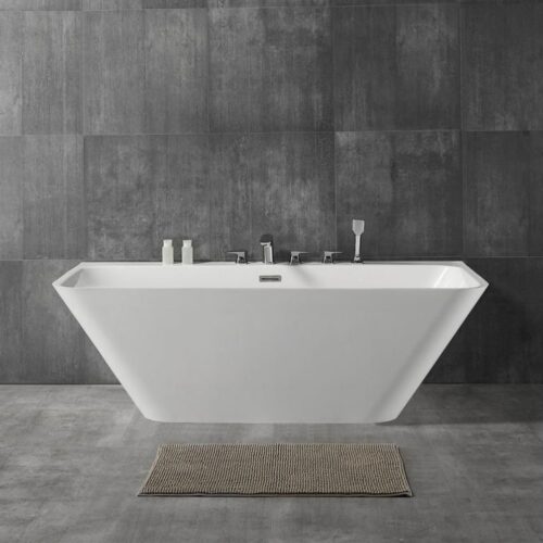 ARUVO™ MIRABELLA Composite Stone Freestanding Bath L1800mm | Matte White