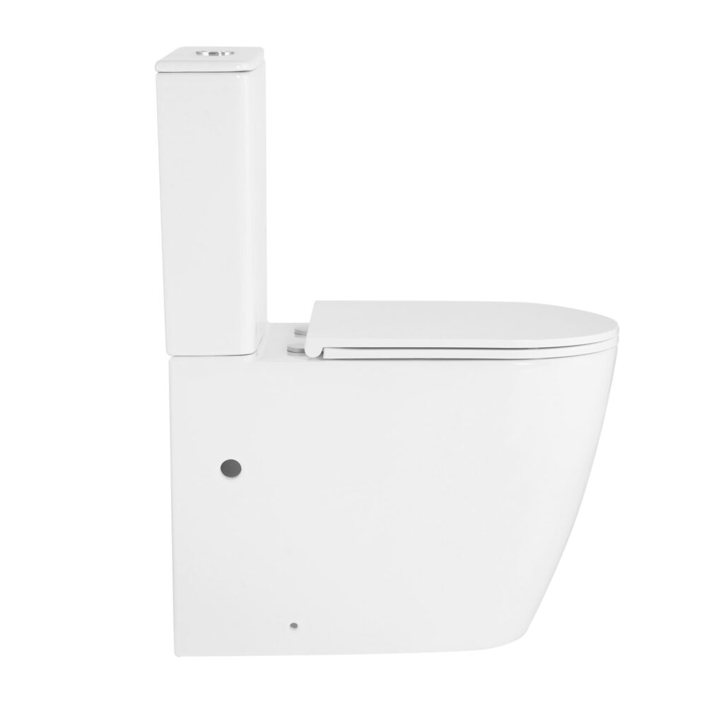 ARUVO™ VortekCLEAN® Rimfree Besso T4 BTW Toilet Suite | Gloss White - Image 2