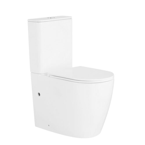 ARUVO™ VortekCLEAN® Rimfree Besso T4 BTW Toilet Suite | Gloss White
