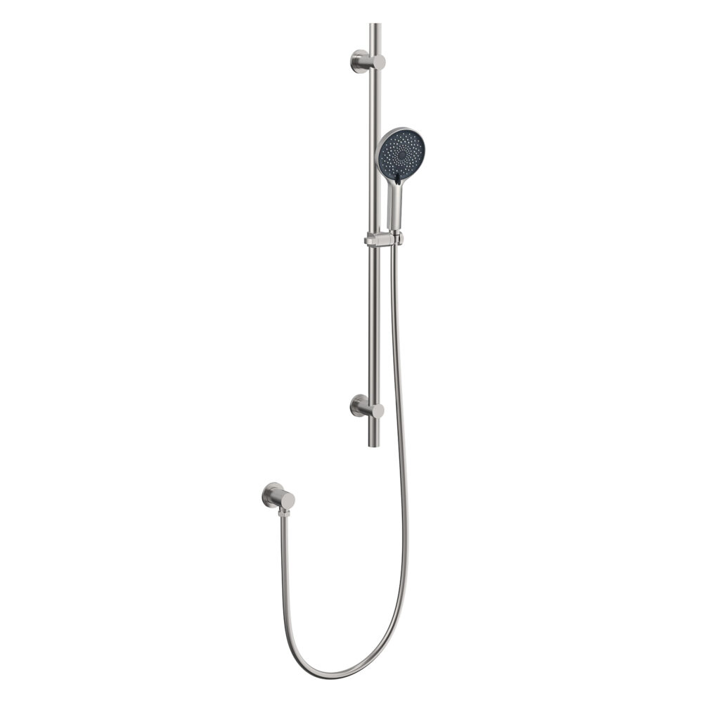 ARUVO™ VENTRO Slide Shower w/ Adjustable Wall Fixings | Brushed Nickel