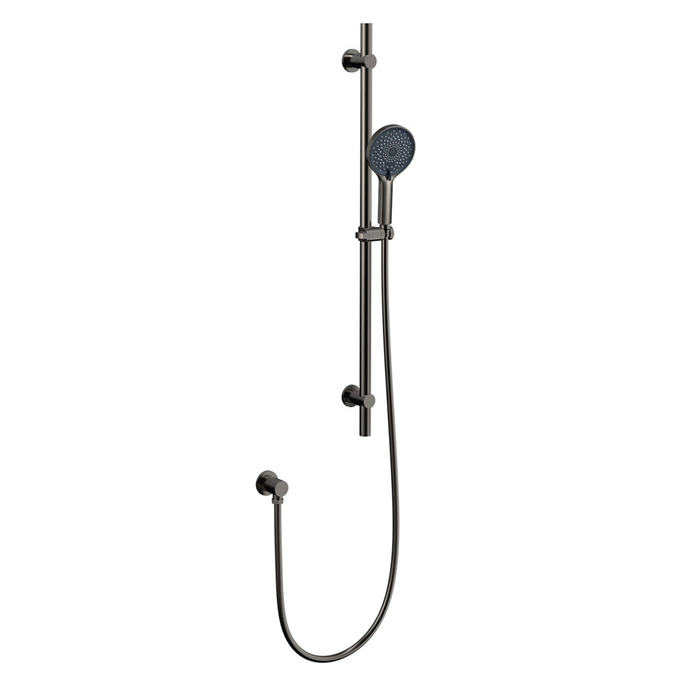 ARUVO™ VENTRO Slide Shower w/ Adjustable Wall Fixings | Brushed Gunmetal