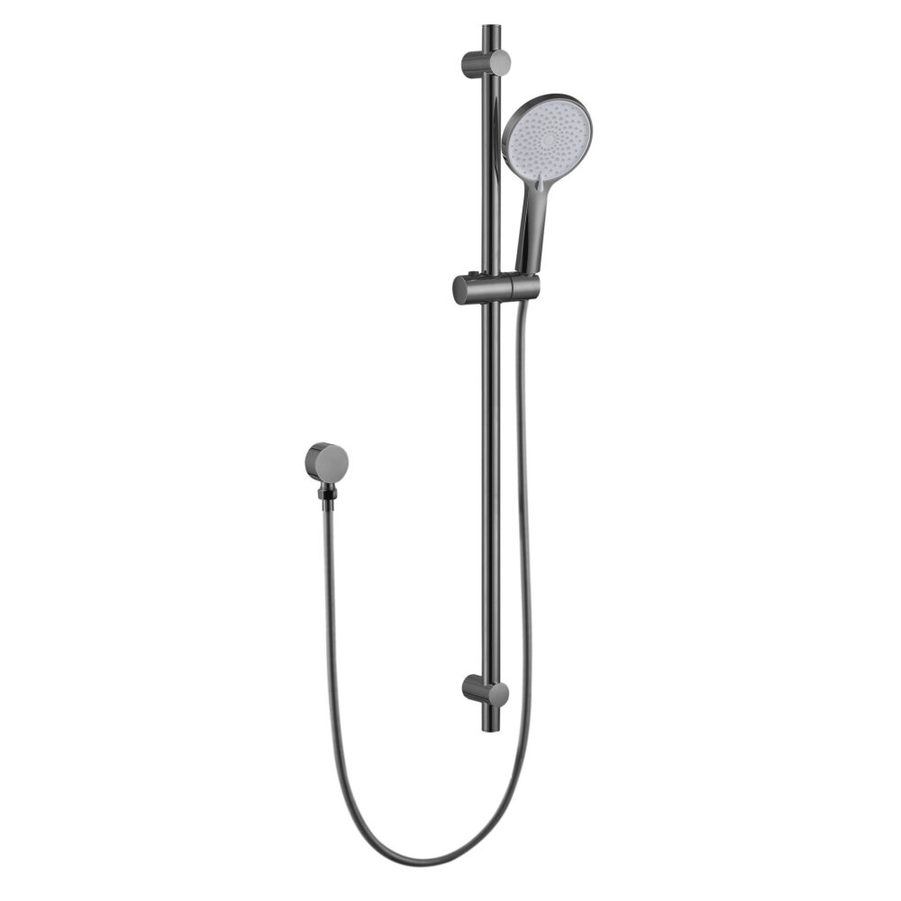 ARUVO™ VENTRO Slide Shower w/ Adjustable Wall Fixings | Brushed Gunmetal