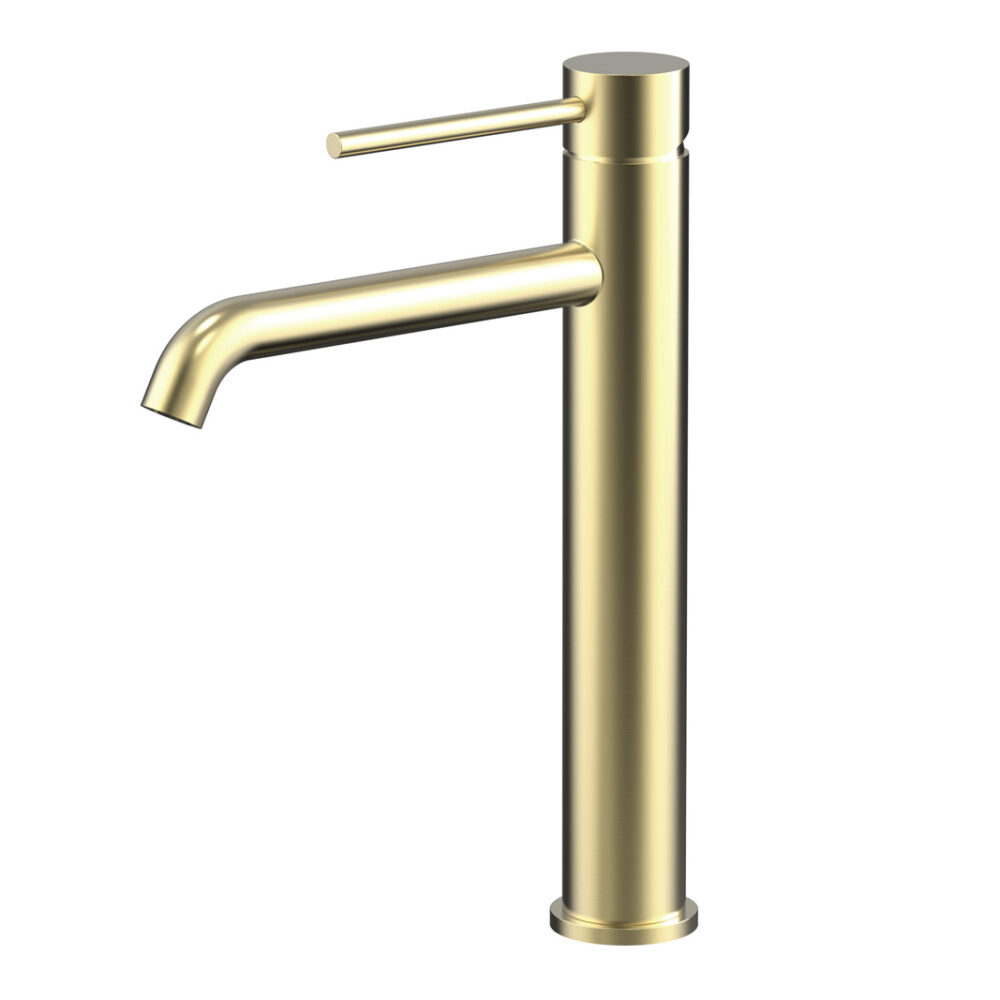 ARUVO™ VENTRO Single Lever High Basin Mixer | Brushed Brass