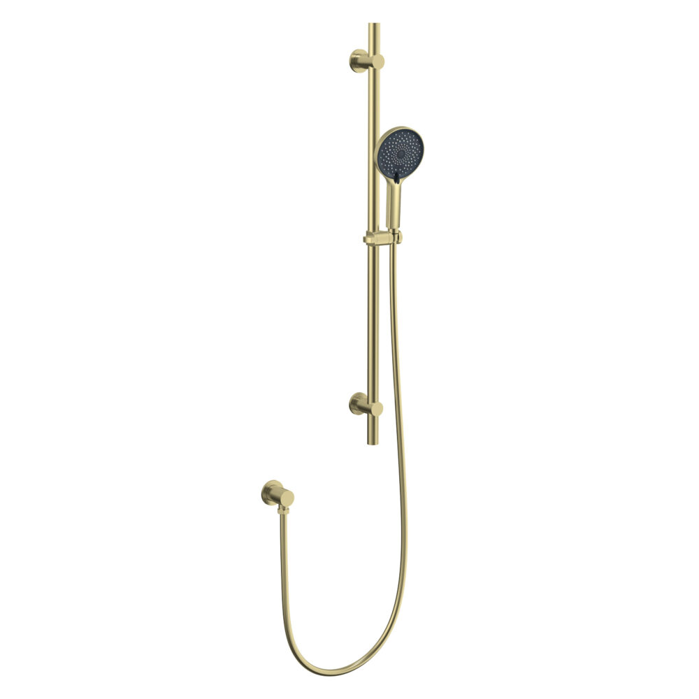 ARUVO™ VENTRO Slide Shower w/ Adjustable Wall Fixings | Brushed Brass