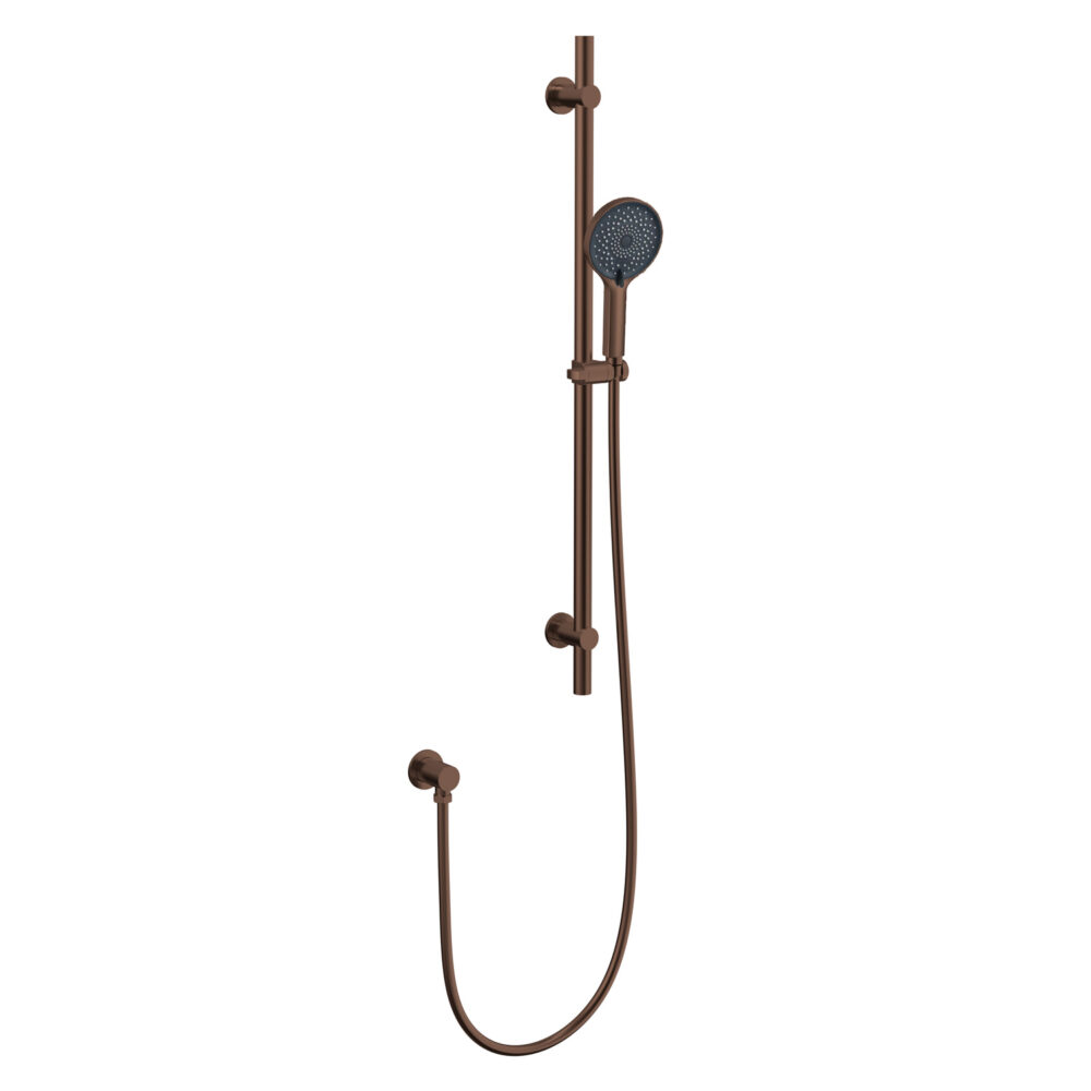 ARUVO™ VENTRO Slide Shower w/ Adjustable Wall Fixings | Brushed Bronze