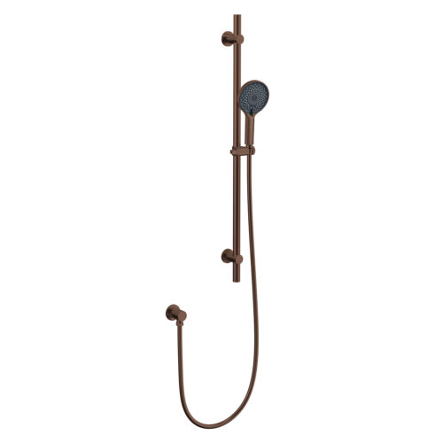 ARUVO® VENTRO Slide Shower w/ Adjustable Wall Fixings | Brushed Bronze