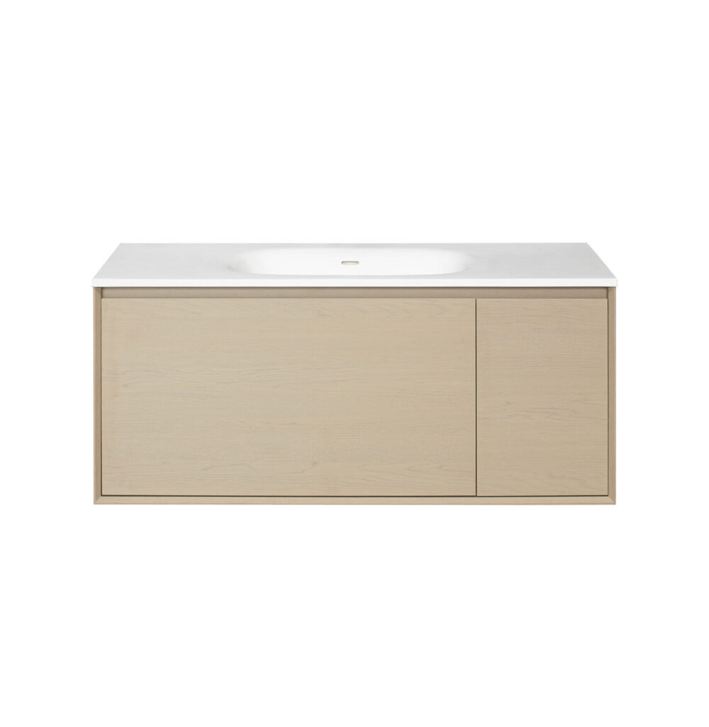 ARUVO™ NEST Collection Plywood Vanity Sand Oak W1200mm - Image 3