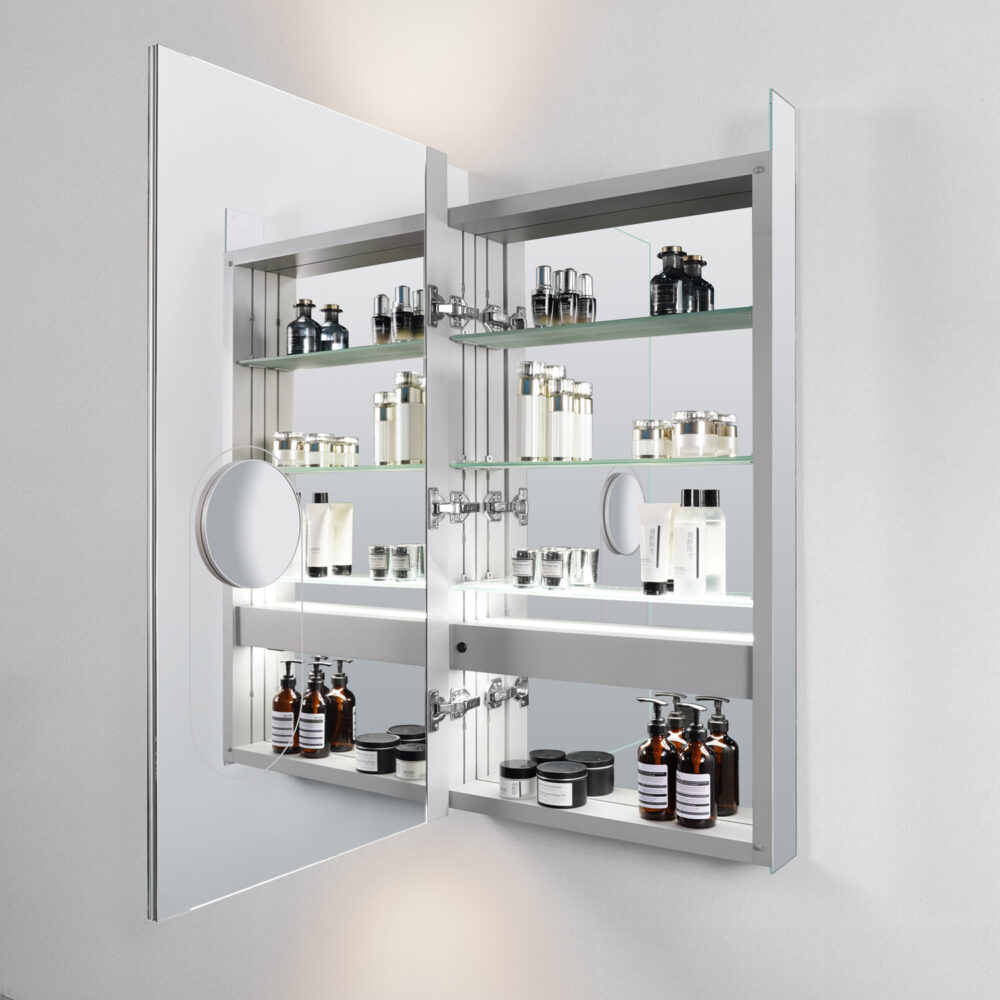 ARUVO® ELEVATE Rectangle Mirror Cabinet w/ LED & Demister | 600mm - Image 5