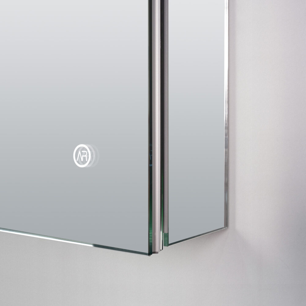 ARUVO® ELEVATE Rectangle Mirror Cabinet w/ LED & Demister | 600mm - Image 8