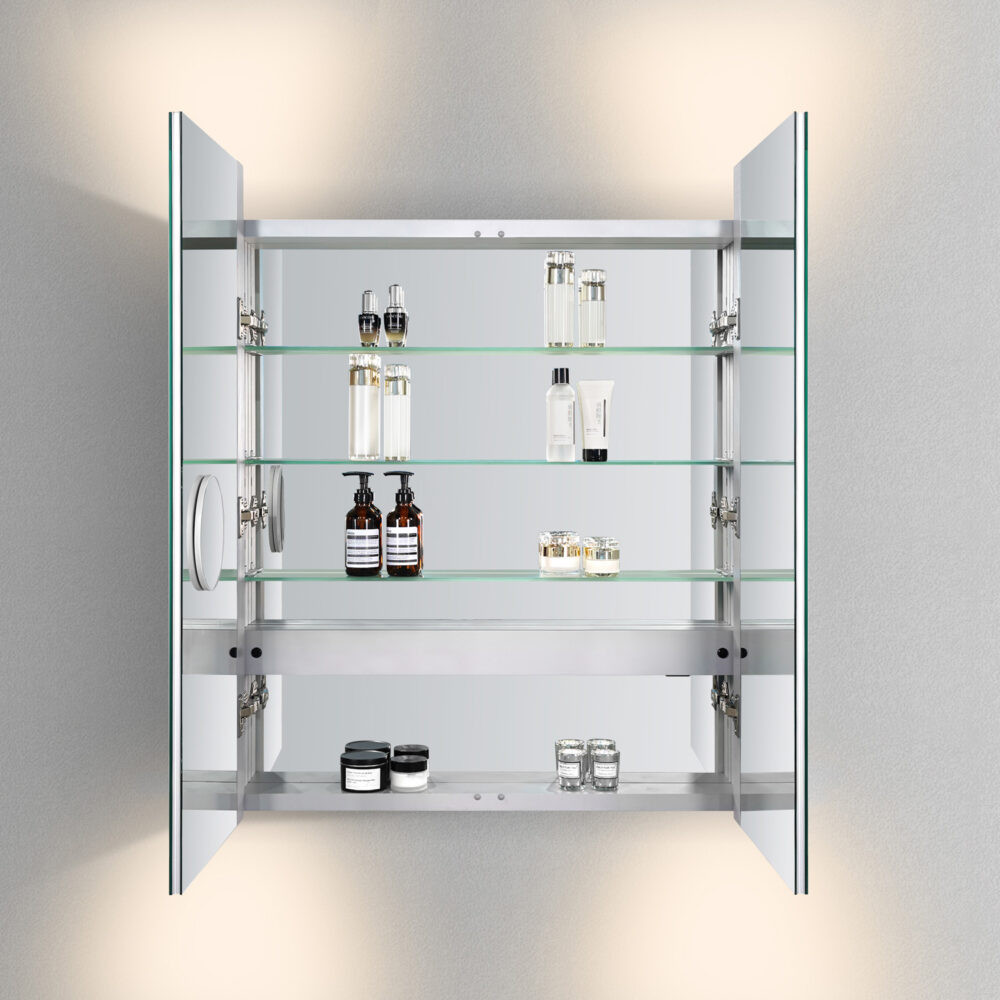 ARUVO® ELEVATE Rectangle Mirror Cabinet w/ LED & Demister | 900mm - Image 9