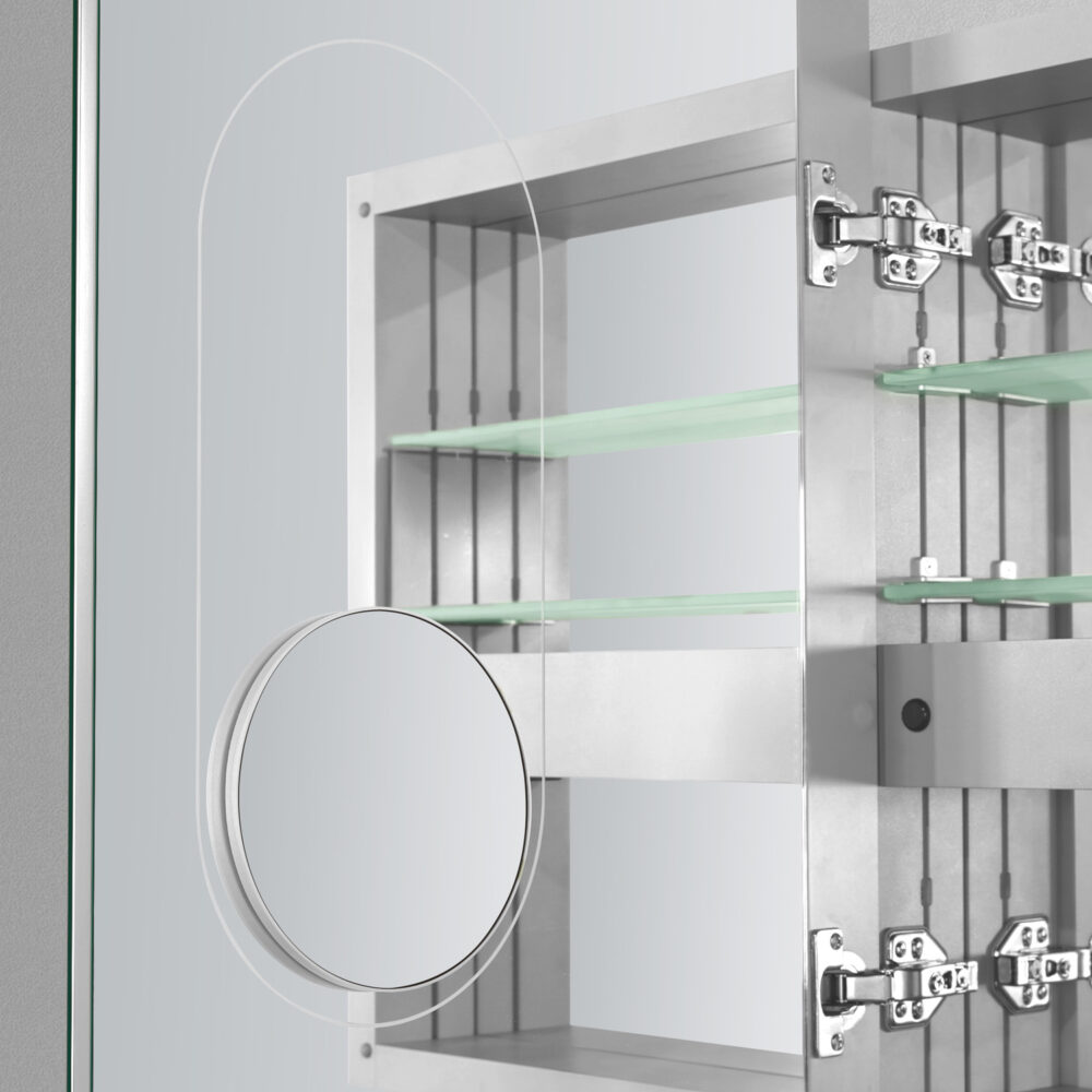 ARUVO® ELEVATE Rectangle Mirror Cabinet w/ LED & Demister | 900mm - Image 12