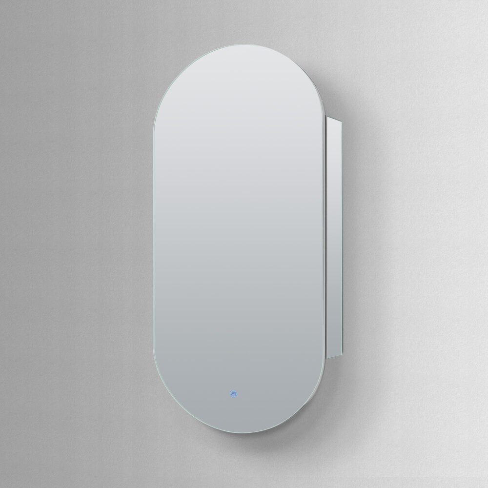 ARUVO® REFLECTA Mirror Cabinet w/ LED & Demister | Oval - Image 4
