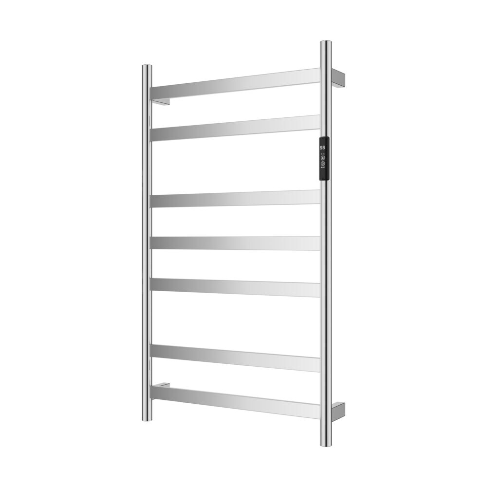 ARUVO™ AMAIA Innovative Heated Towel Rail 7 Bar with Timer and Temperature Setting | Chrome