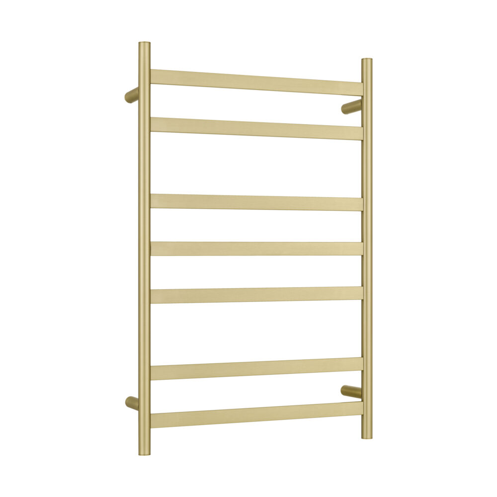 ARUVO™ COSMO Heated Towel Rail 7 Bar W550 | Brushed Brass