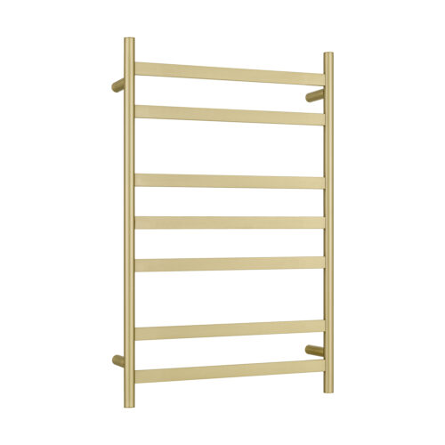 ARUVO™ COSMO Heated Towel Rail 7 Bar W550 | Brushed Brass