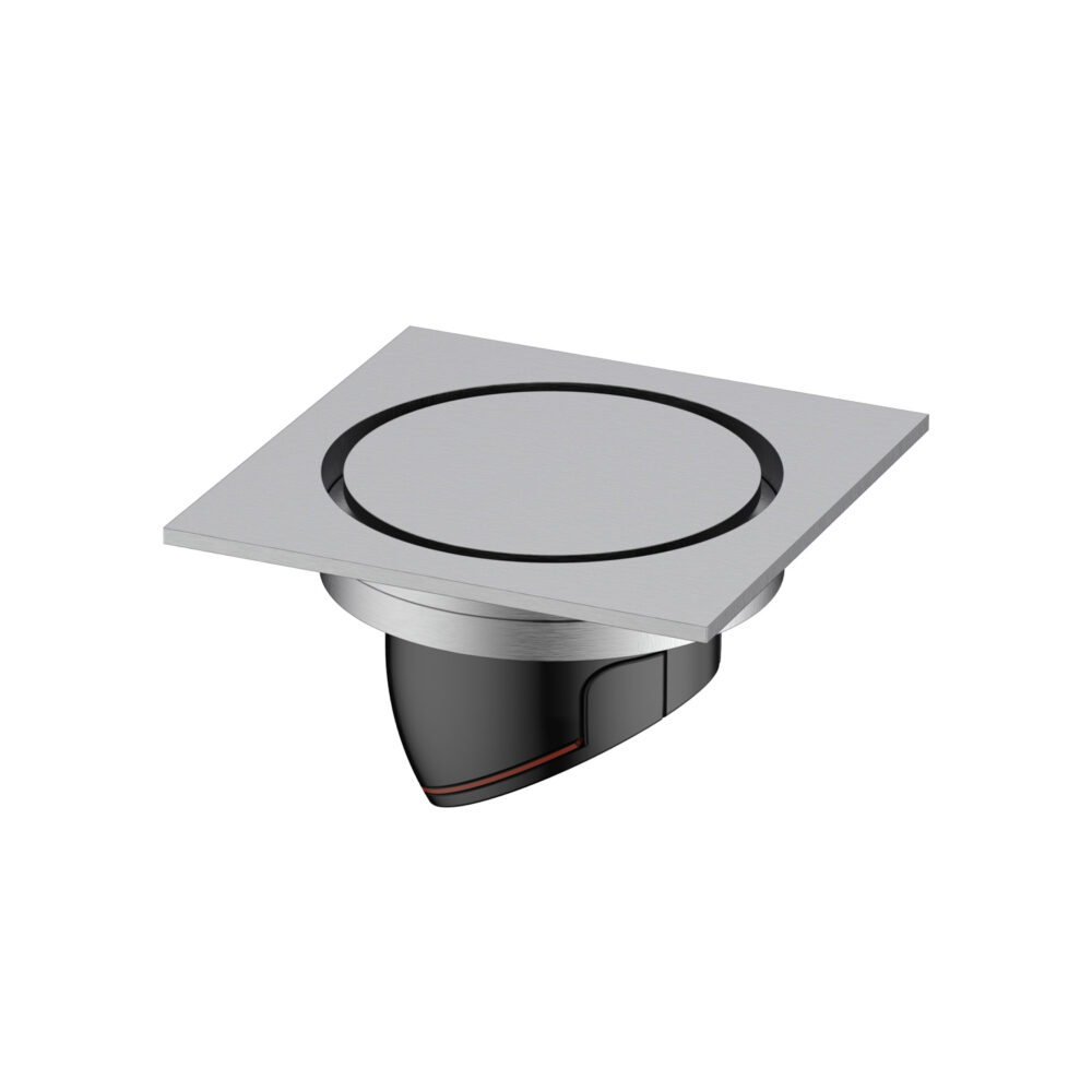 ARUVO® PRECINT Floor Drain 100mm | Brushed Nickel