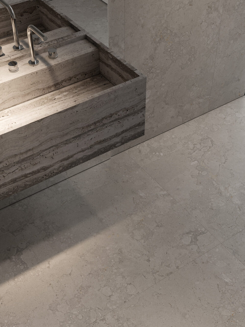 ARUVO® Fossil Grey Ribbed 600x1200 | AR126TR06K - Image 4
