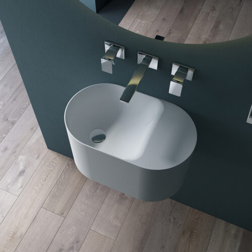 ARUVO® STOCKHOLM Composite Stone Wall-mounted Basin