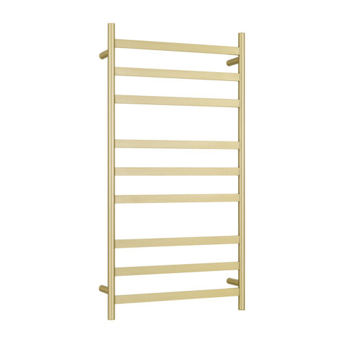 ARUVO® COSMO Heated Towel Rail 9 Bar W550 | Brushed Brass
