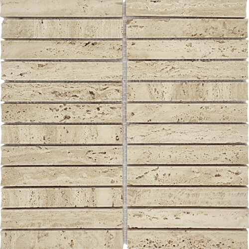 TRAVERTINE BEIGE CONCAVE KITKAT 23X150 | TRV01C