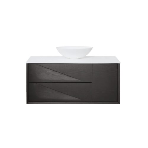 ARUVO™ BEVALE Collection Plywood Vanity Dark Walnut W1200mm | Basin Options