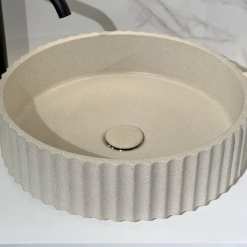 ARUVO™ PLINTH Concrete Countertop Basin | Matte Dune