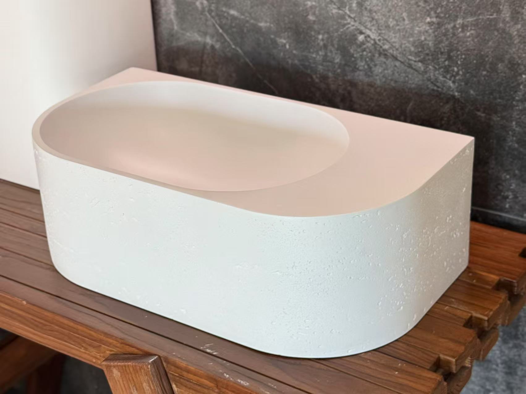 ARUVO™ ELEMENT Concrete Basin | Matte White - Image 2