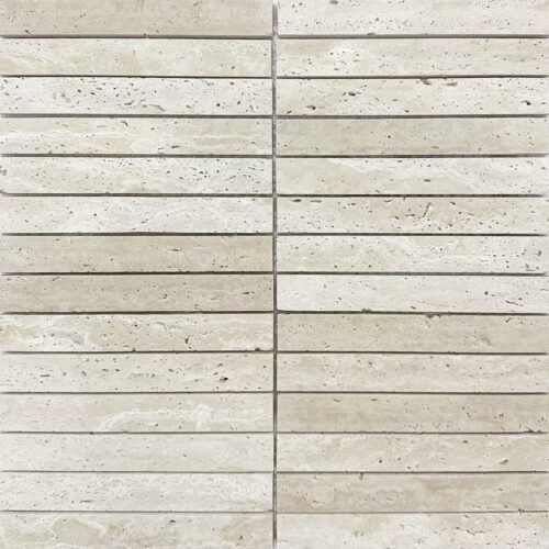 TRAVERTINE IVORY KITKAT MOSAIC 18X150 | TRV15