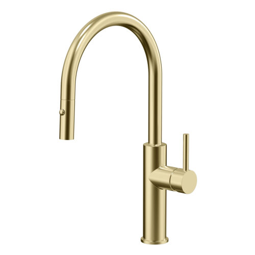 ARUVO™ VENTRO Kitchen Mixer with Pull Out Spray | Brushed Brass